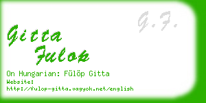 gitta fulop business card