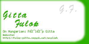 gitta fulop business card